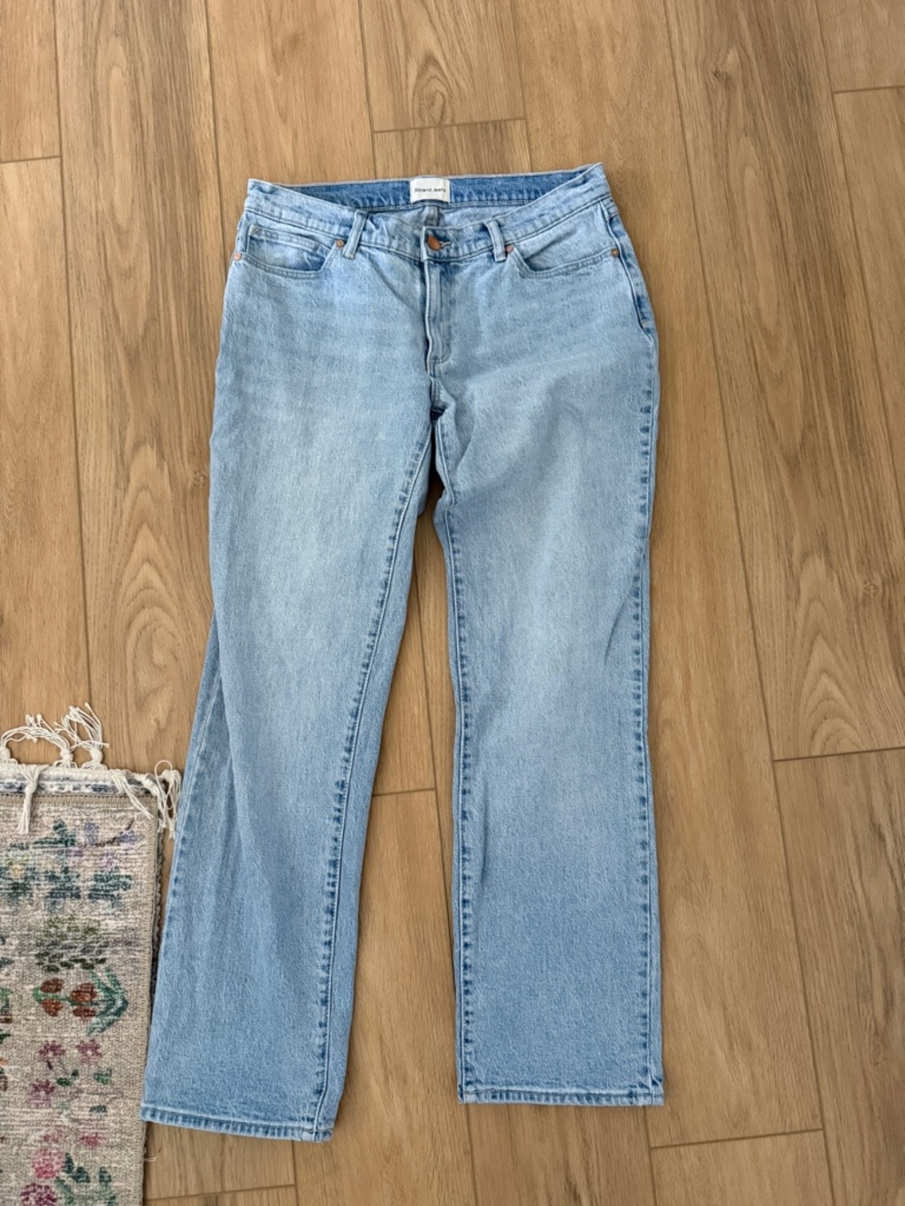 Abrand Light Blue Straight Leg Low Rise Jeans